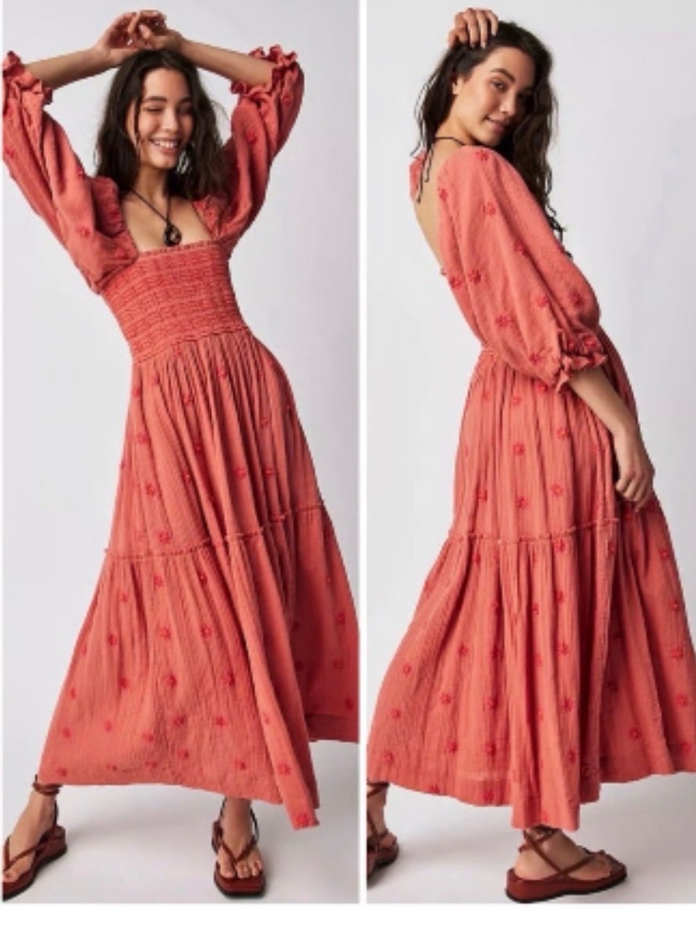 Free People Dahlia Embroidered Dress